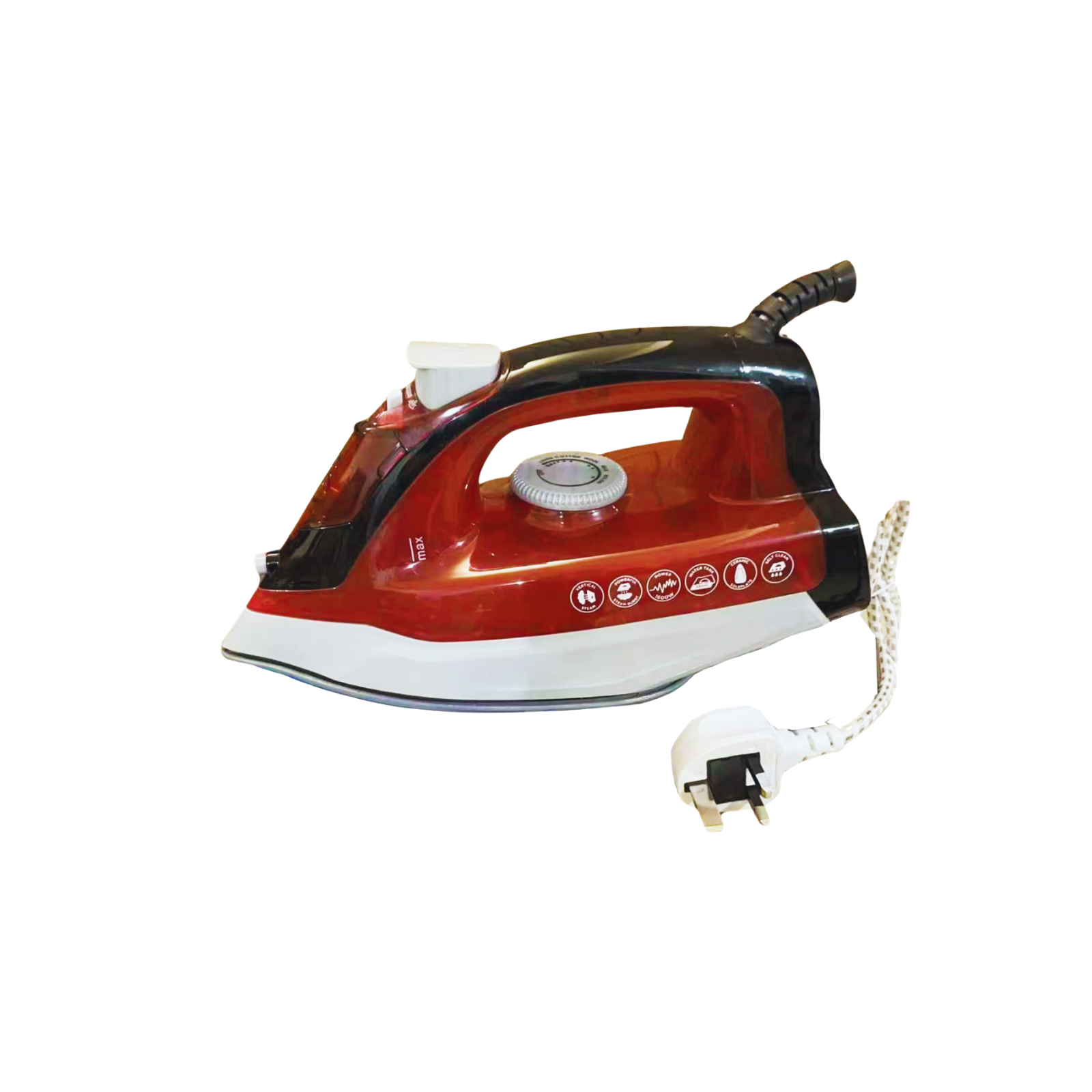 Red Electric Steam Iron